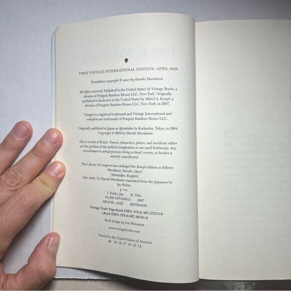 After Dark Book Paperback Contemporary Japanese Literature Fiction Psychological - Picture 5 of 5